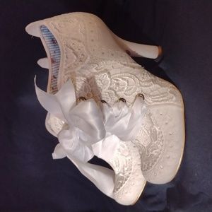 Irregular Choice Abigail's Party Lace Heels Wedding Shoes